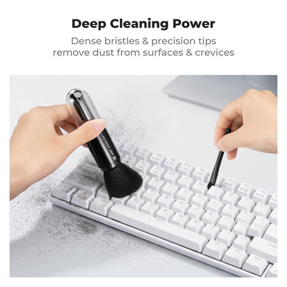 6-in-1 Keyboard Cleaning Brush Kit for Camera, Lens, PC,Black