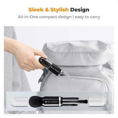 6-in-1 Keyboard Cleaning Brush Kit for Camera, Lens, PC,Black
