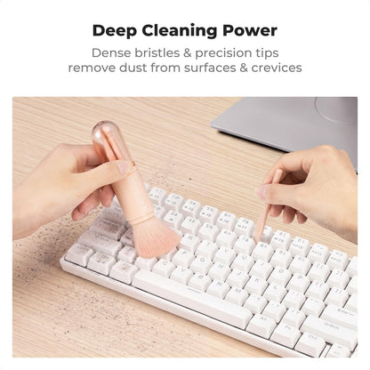 6-in-1 Keyboard Cleaning Brush Kit for Camera, Lens, PC,Black