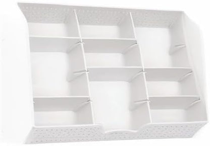 Drawer Organizer Tray, 9 Adjustable Compartments, Clear