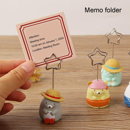 4Pcs,Cute Table Number Holders,Memo Clips Holder,Place Card Holder,Picture Holders with Clips,Home and Office Decoration