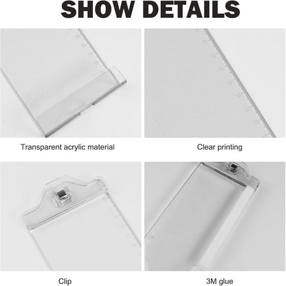 2 Pcs Monitor Memo Boards for Computer,Office Desk Accessories, Multifunction Acrylic Screen Message Reminder Pad Side Panel Phone Holder Organizer for Office Desktop, with Sticky Note