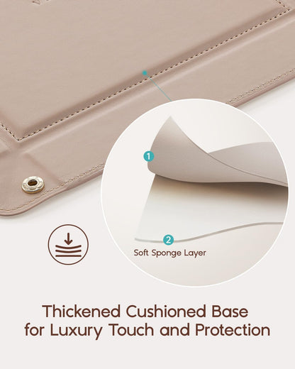 Valet Tray Organizer, PU Leather Catchall Tray for Vanity, Beige