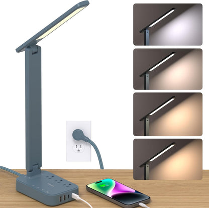 LED Desk Lamp with 4 Modes for Home Office College Dorm Essentials