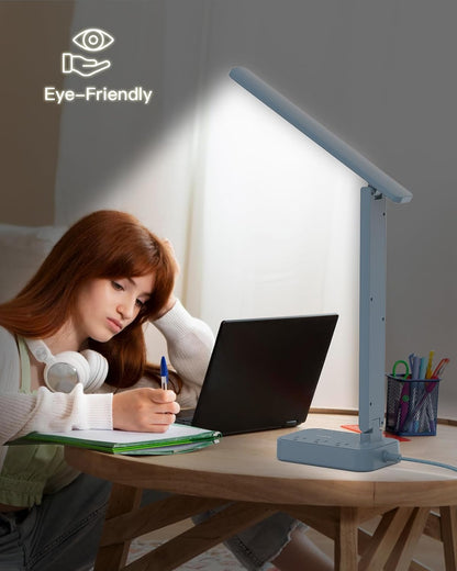LED Desk Lamp with 4 Modes for Home Office College Dorm Essentials