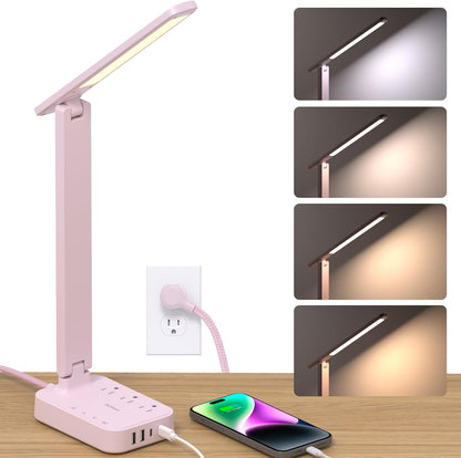 LED Desk Lamp with 4 Modes for Home Office College Dorm Essentials