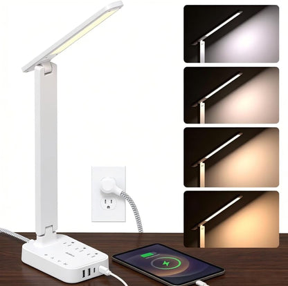 LED Desk Lamp with 4 Modes for Home Office College Dorm Essentials