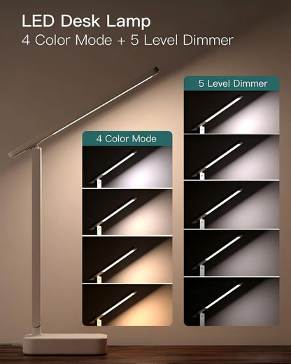 LED Desk Lamp with 4 Modes for Home Office College Dorm Essentials