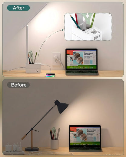LED Desk Lamp with 4 Modes for Home Office College Dorm Essentials