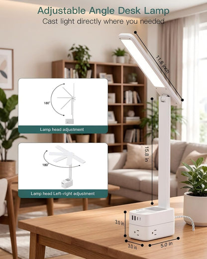 LED Desk Lamp with 4 Modes for Home Office College Dorm Essentials
