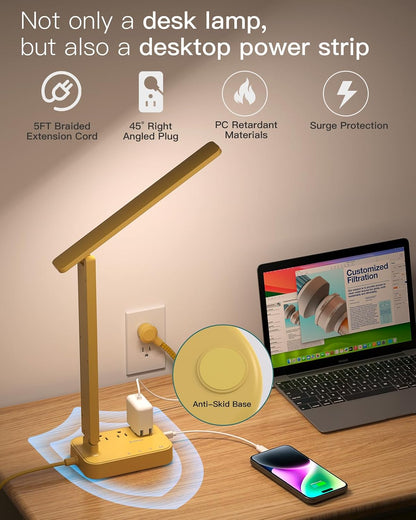LED Desk Lamp with 4 Modes for Home Office College Dorm Essentials