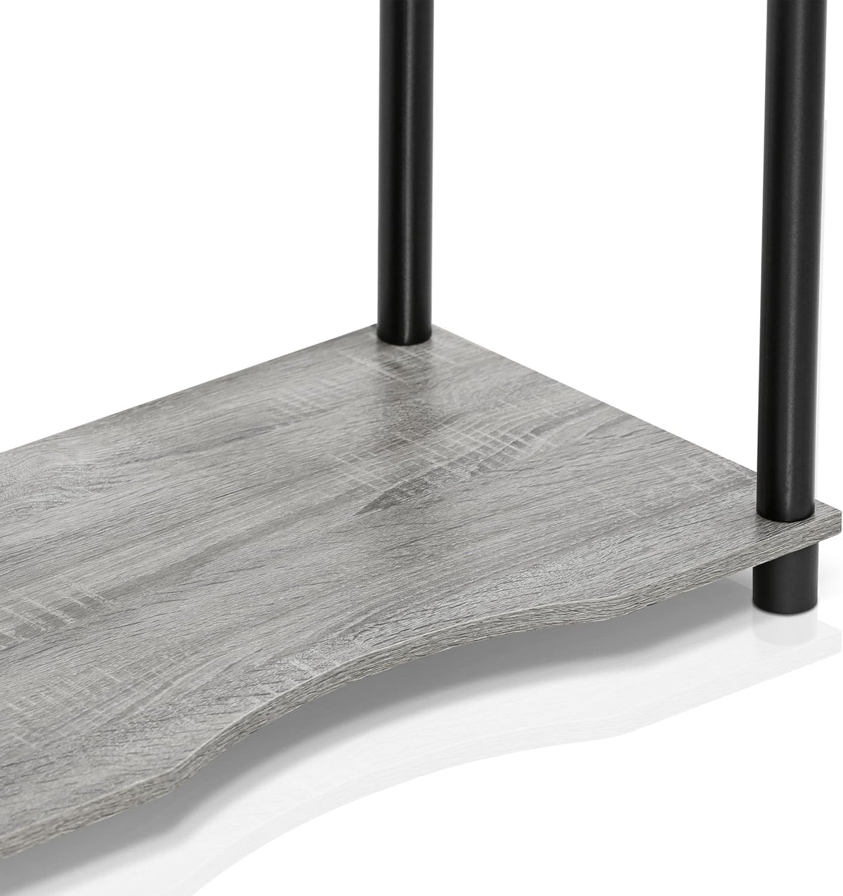 Furinno Simplistic Easy Assembly Computer Desk, With Keyboard Tray, Dark Brown/Black