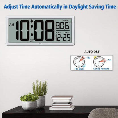 14.5'' Large Digital Wall Clock Battery Operated