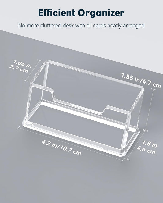 Acrylic Business Card Holder for Desk, 60 Card Capacity