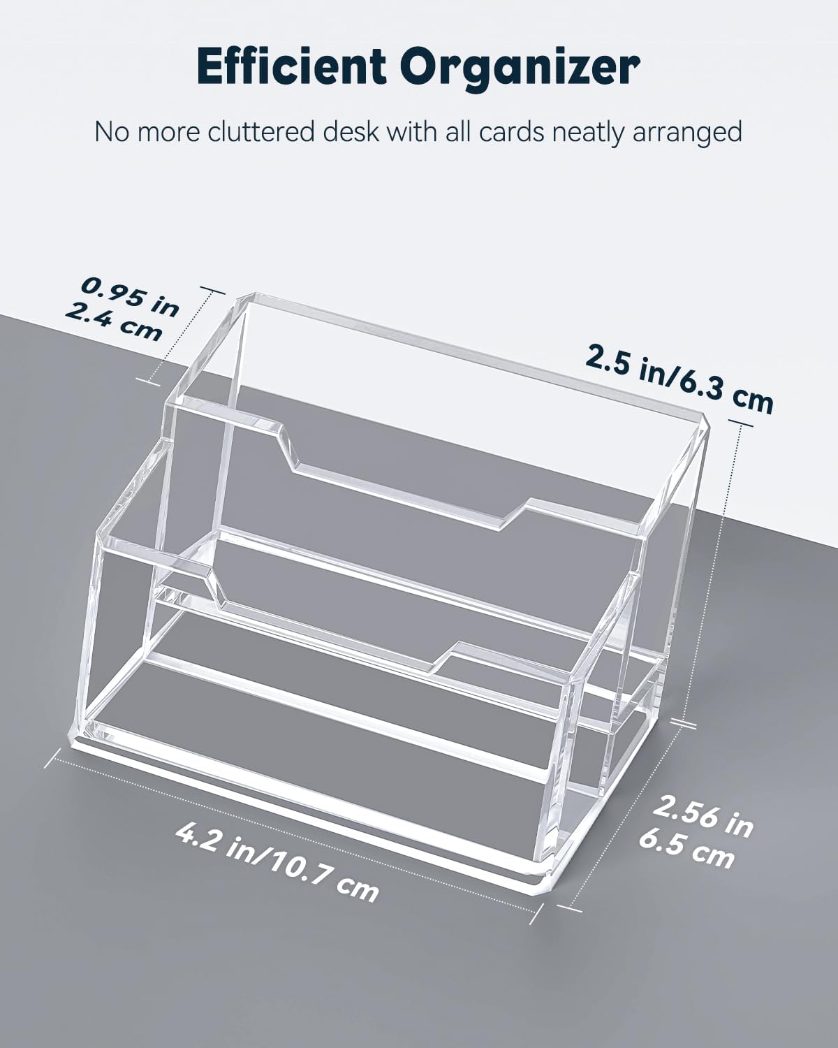 Acrylic Business Card Holder for Desk, 60 Card Capacity