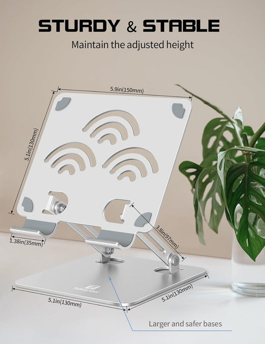 Tablet Stand for Desk, Fits All 4"-12" iPad, Silver, Pro Size