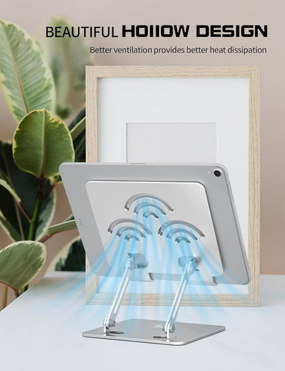 Tablet Stand for Desk, Fits All 4"-12" iPad, Silver, Pro Size