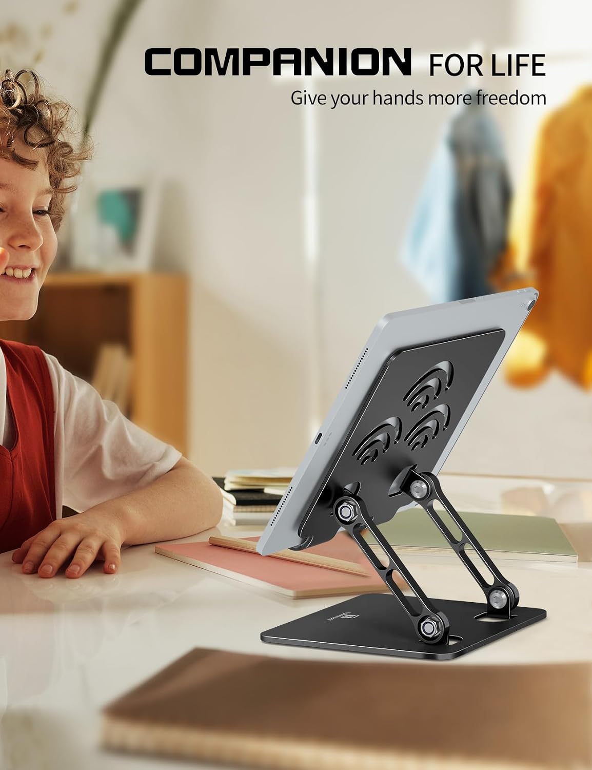 Tablet Stand for Desk, Fits All 4"-12" iPad, Silver, Pro Size