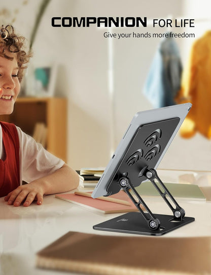 Tablet Stand for Desk, Fits All 4"-12" iPad, Silver, Pro Size