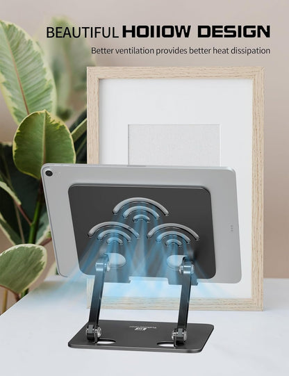 Tablet Stand for Desk, Fits All 4"-12" iPad, Silver, Pro Size