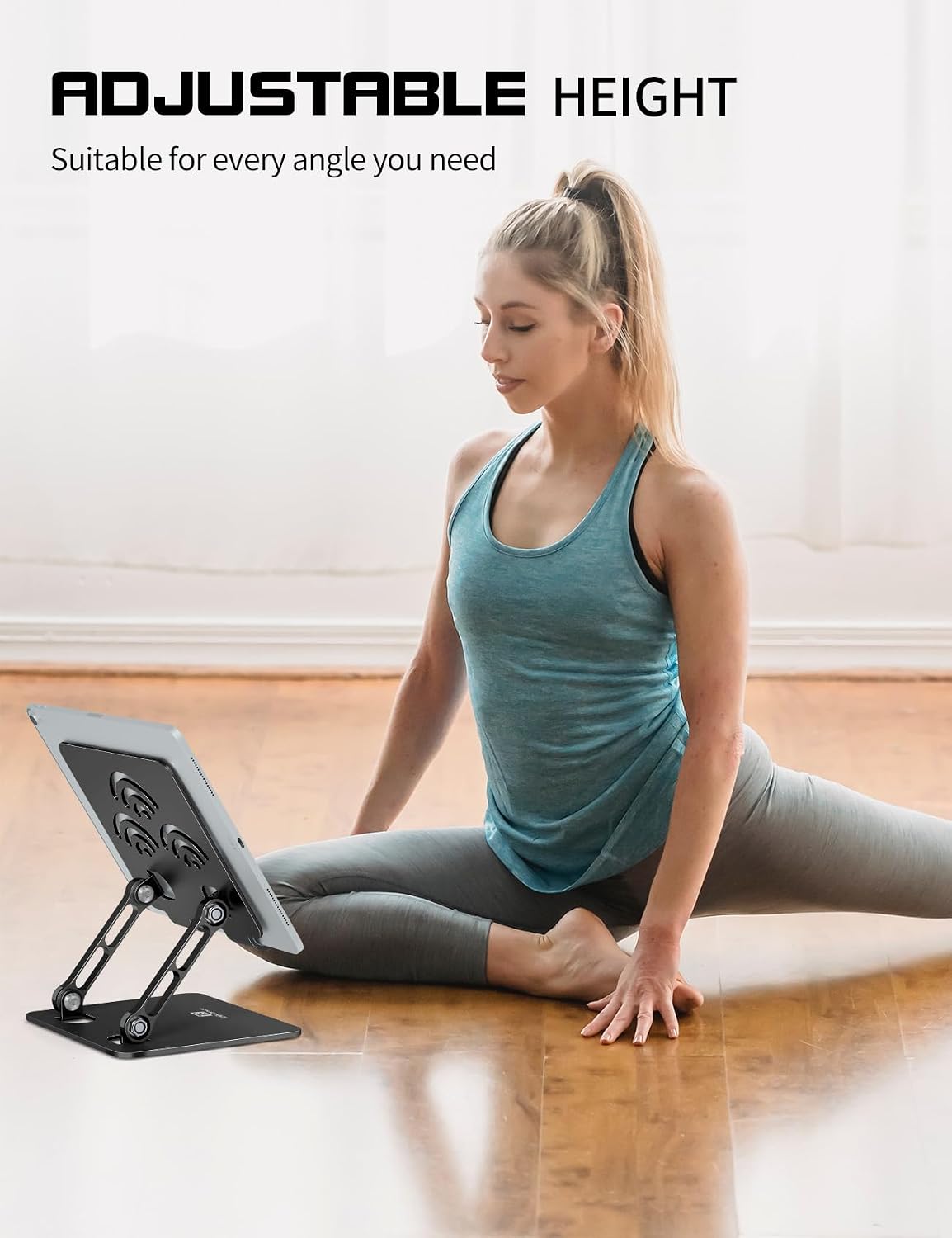 Tablet Stand for Desk, Fits All 4"-12" iPad, Silver, Pro Size