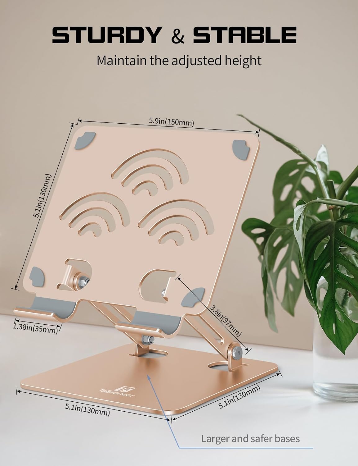 Tablet Stand for Desk, Fits All 4"-12" iPad, Silver, Pro Size