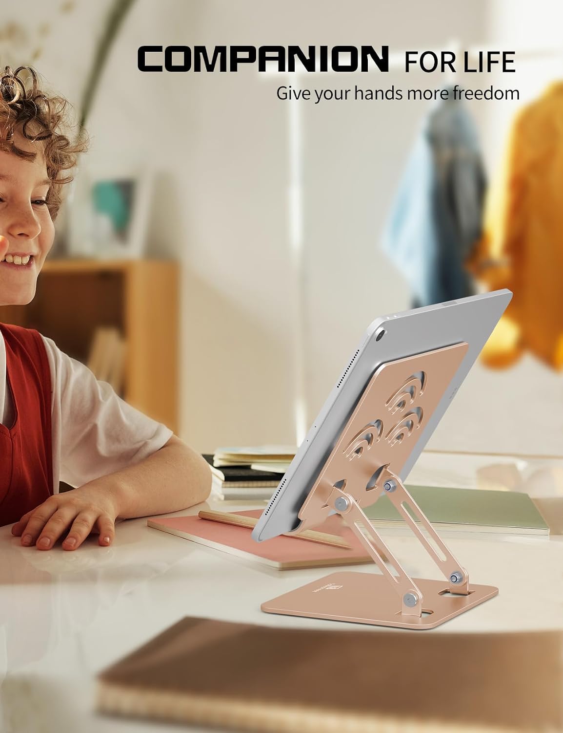 Tablet Stand for Desk, Fits All 4"-12" iPad, Silver, Pro Size