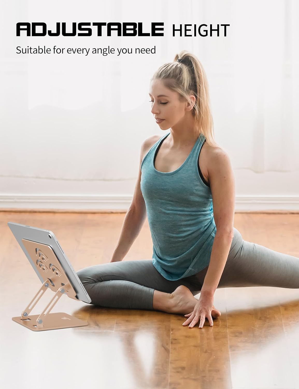 Tablet Stand for Desk, Fits All 4"-12" iPad, Silver, Pro Size