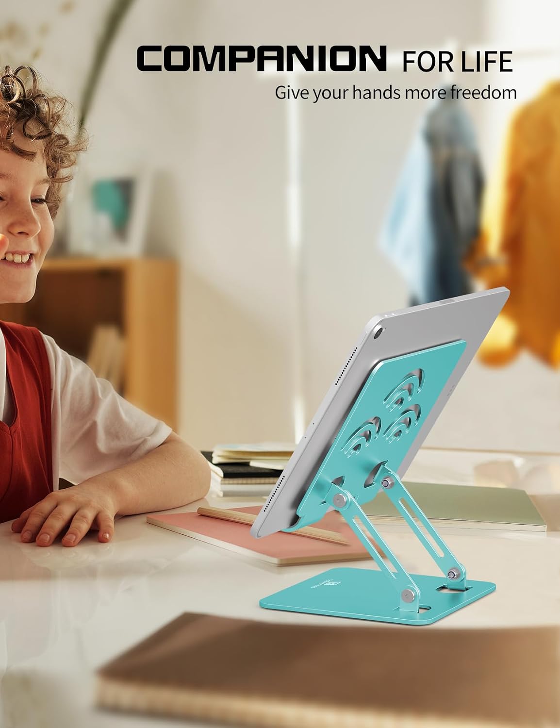 Tablet Stand for Desk, Fits All 4"-12" iPad, Silver, Pro Size