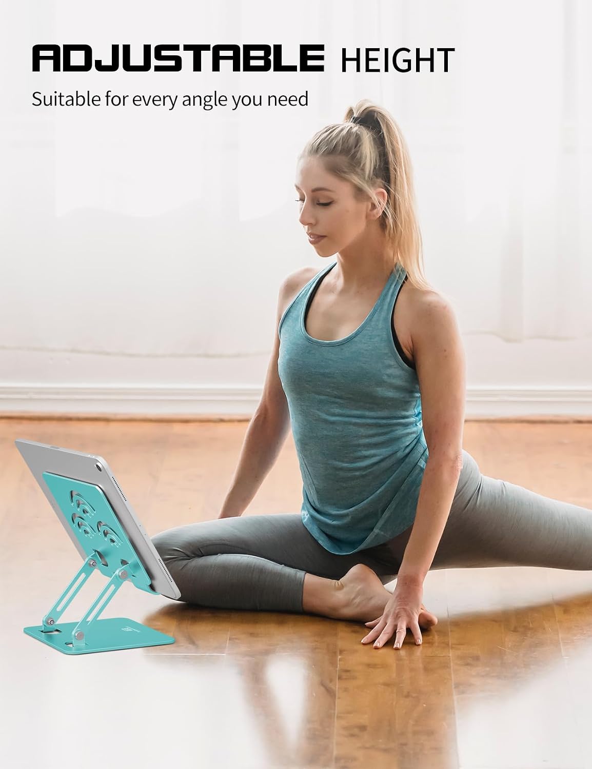 Tablet Stand for Desk, Fits All 4"-12" iPad, Silver, Pro Size