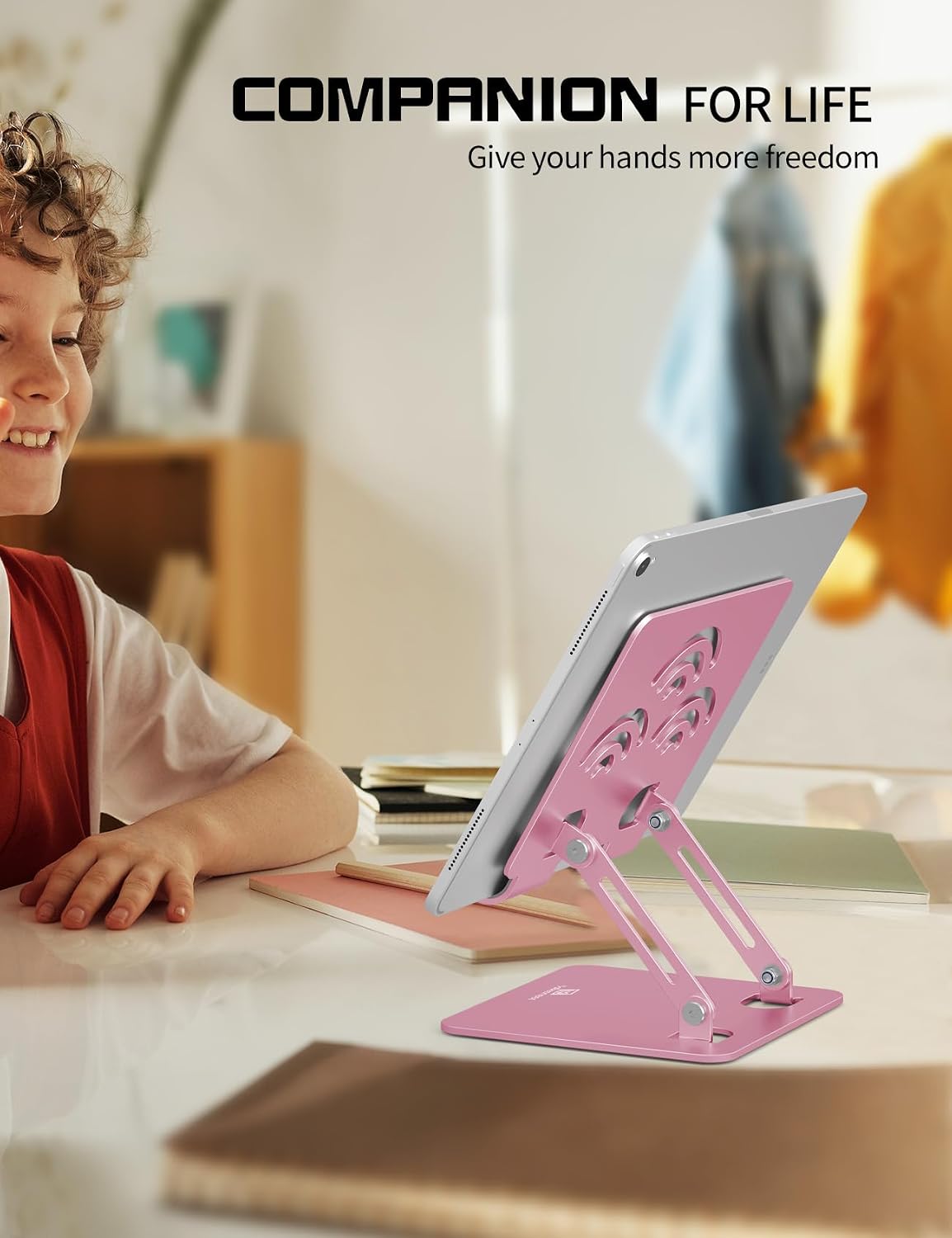 Tablet Stand for Desk, Fits All 4"-12" iPad, Silver, Pro Size