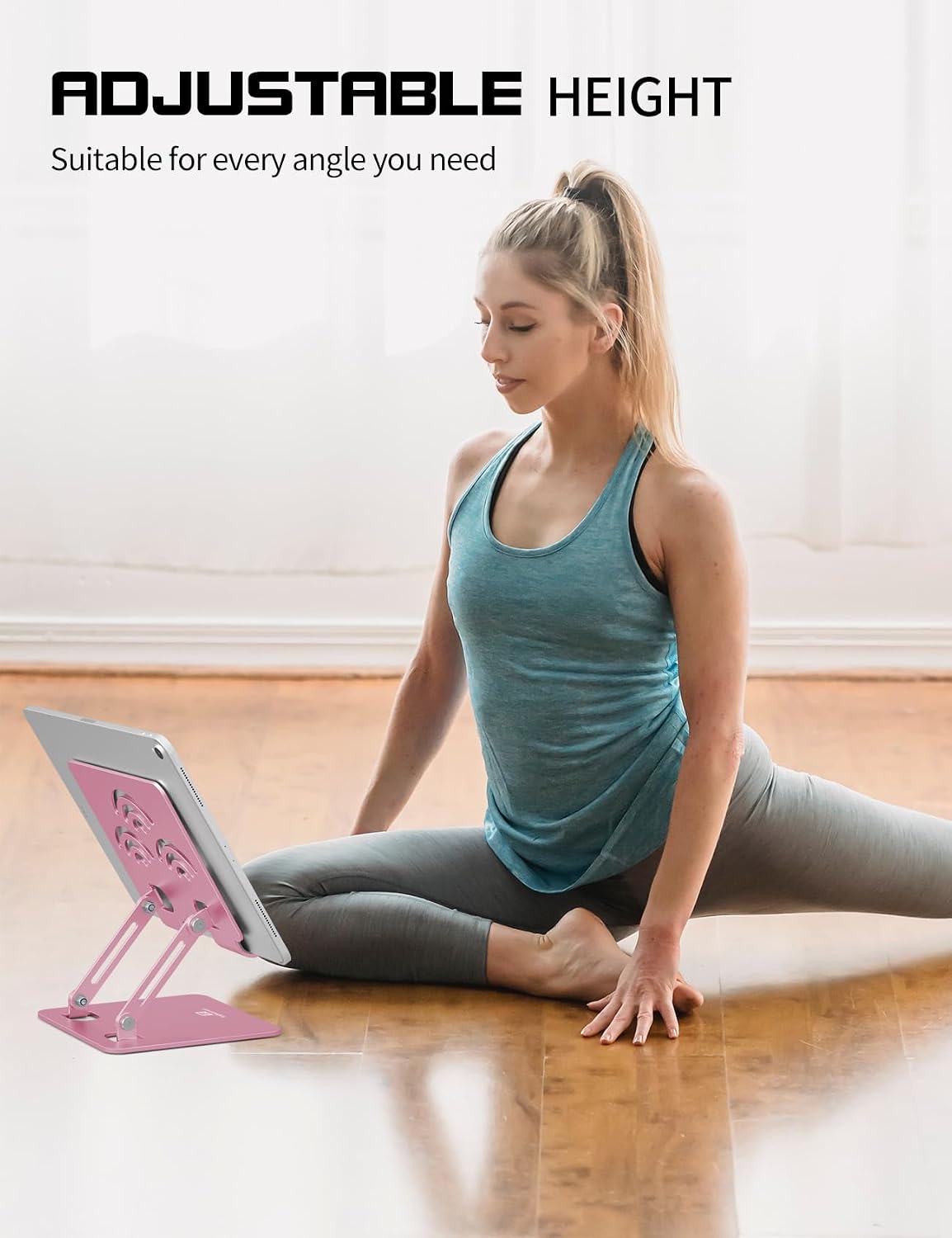 Tablet Stand for Desk, Fits All 4"-12" iPad, Silver, Pro Size