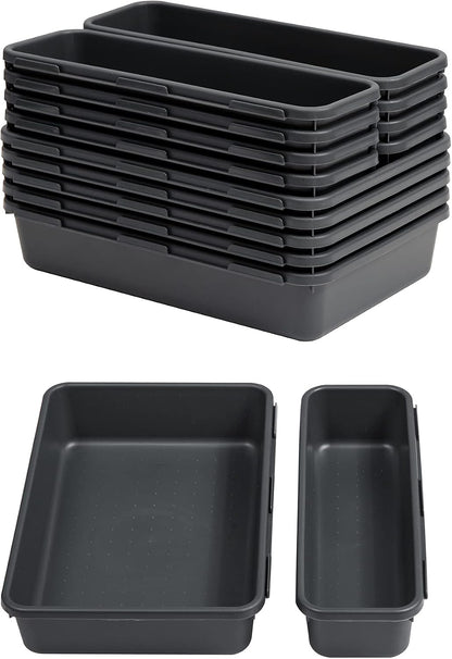 Drawer Organizer Tray, Interlocking Desk Drawer Organizer