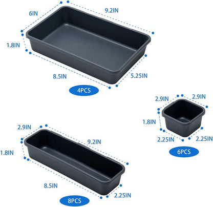 Drawer Organizer Tray, Interlocking Desk Drawer Organizer