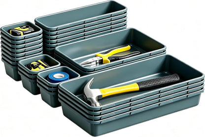 Drawer Organizer Tray, Interlocking Desk Drawer Organizer