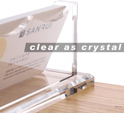 Acrylic Business Card Holder, Clear Desk Card Display Stand 1 Slot