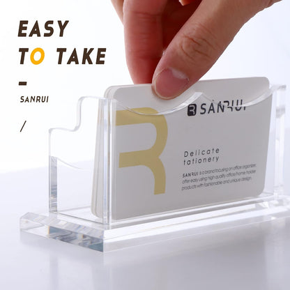 Acrylic Business Card Holder, Clear Desk Card Display Stand 1 Slot