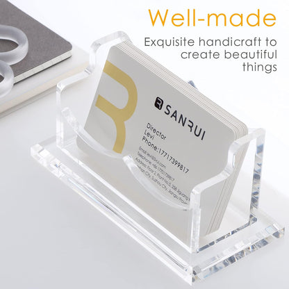 Acrylic Business Card Holder, Clear Desk Card Display Stand 1 Slot