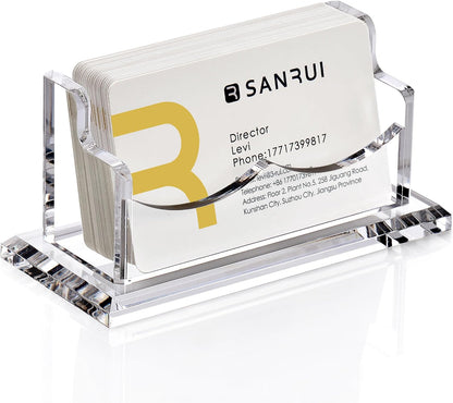 Acrylic Business Card Holder, Clear Desk Card Display Stand 1 Slot
