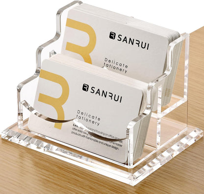 Acrylic Business Card Holder, Clear Desk Card Display Stand 1 Slot