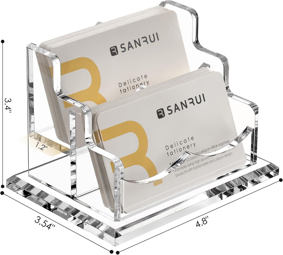 Acrylic Business Card Holder, Clear Desk Card Display Stand 1 Slot