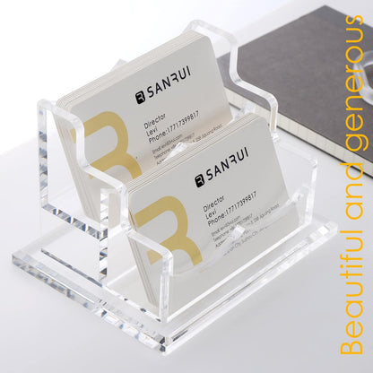 Acrylic Business Card Holder, Clear Desk Card Display Stand 1 Slot