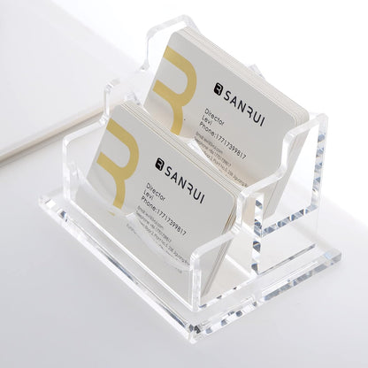 Acrylic Business Card Holder, Clear Desk Card Display Stand 1 Slot