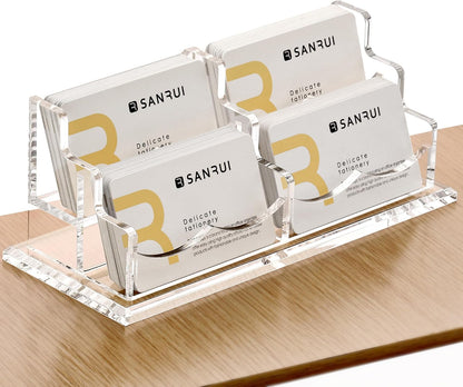 Acrylic Business Card Holder, Clear Desk Card Display Stand 1 Slot