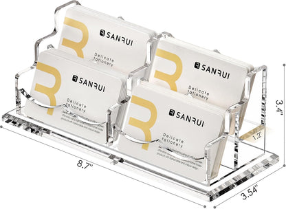 Acrylic Business Card Holder, Clear Desk Card Display Stand 1 Slot