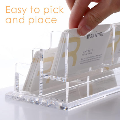 Acrylic Business Card Holder, Clear Desk Card Display Stand 1 Slot
