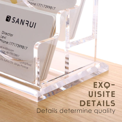 Acrylic Business Card Holder, Clear Desk Card Display Stand 1 Slot