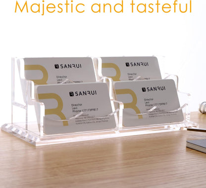 Acrylic Business Card Holder, Clear Desk Card Display Stand 1 Slot
