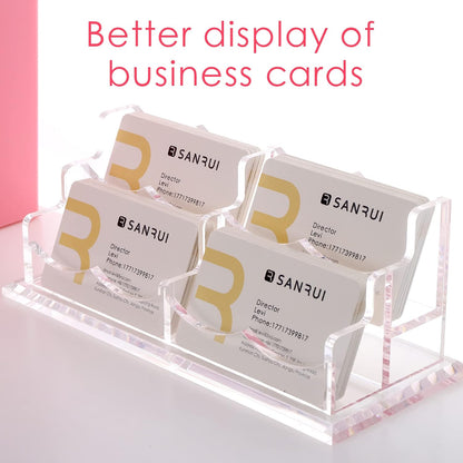 Acrylic Business Card Holder, Clear Desk Card Display Stand 1 Slot