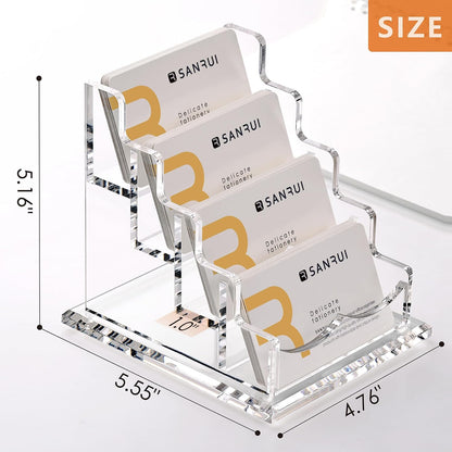 Acrylic Business Card Holder, Clear Desk Card Display Stand 1 Slot